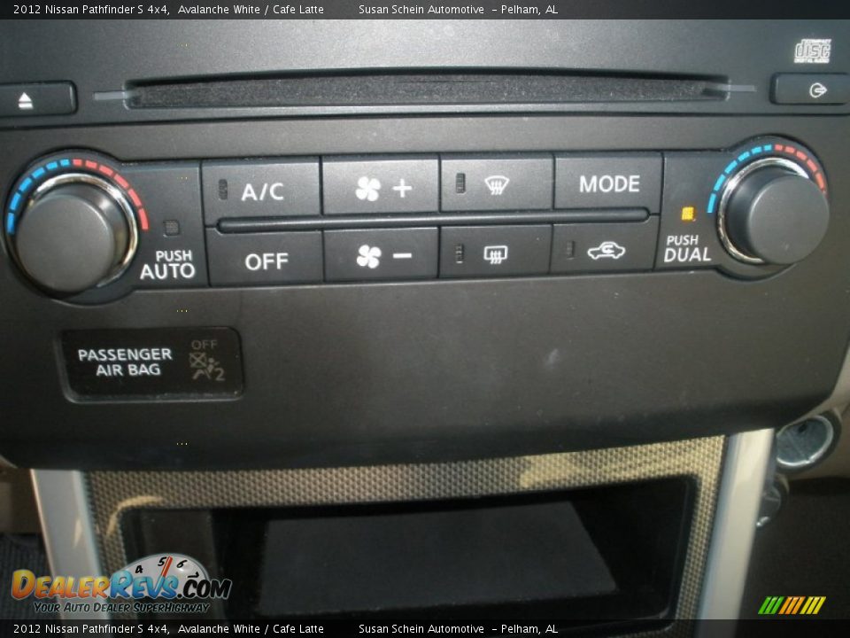 2012 Nissan Pathfinder S 4x4 Avalanche White / Cafe Latte Photo #28
