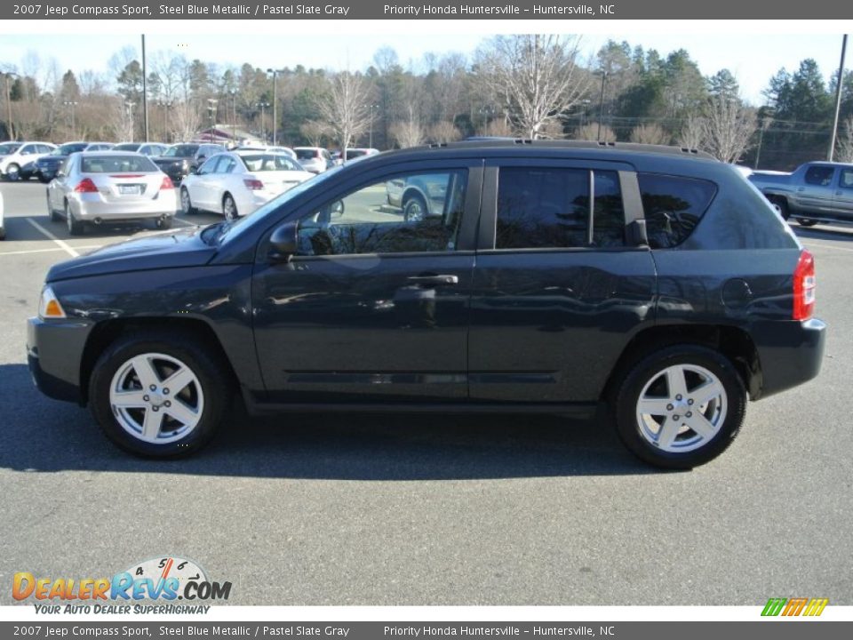 2007 Jeep Compass Sport Steel Blue Metallic / Pastel Slate Gray Photo #3