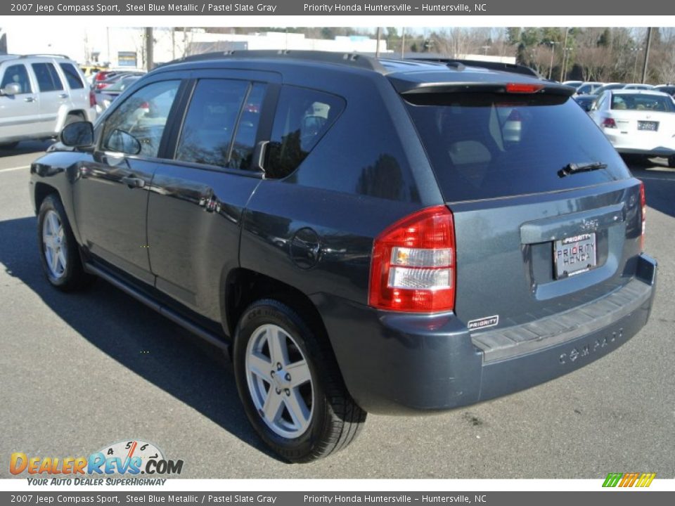 2007 Jeep Compass Sport Steel Blue Metallic / Pastel Slate Gray Photo #4