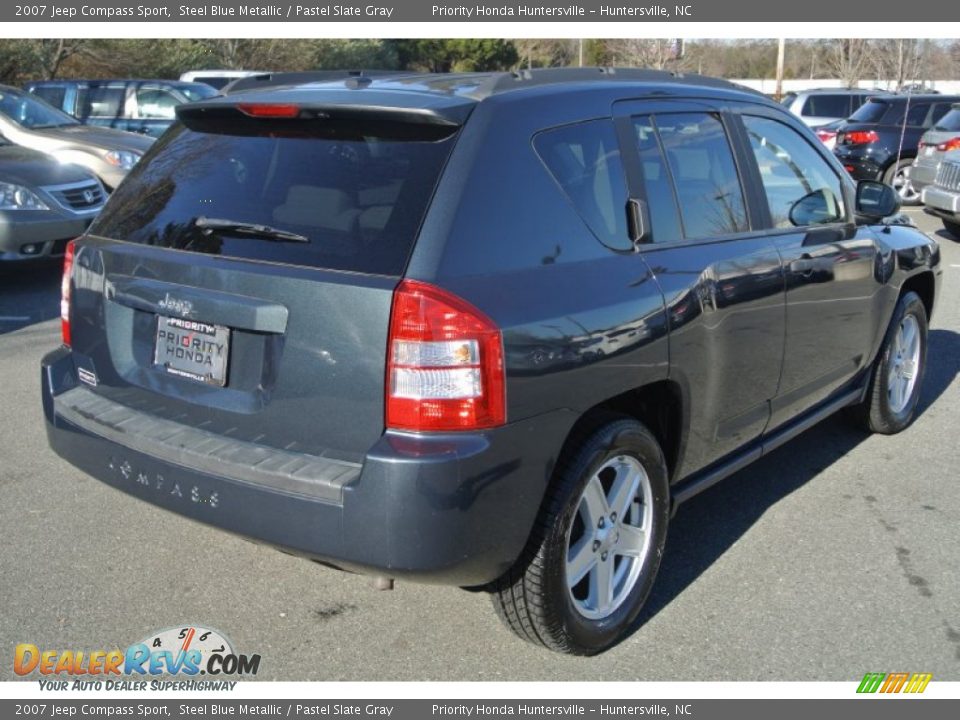 2007 Jeep Compass Sport Steel Blue Metallic / Pastel Slate Gray Photo #5