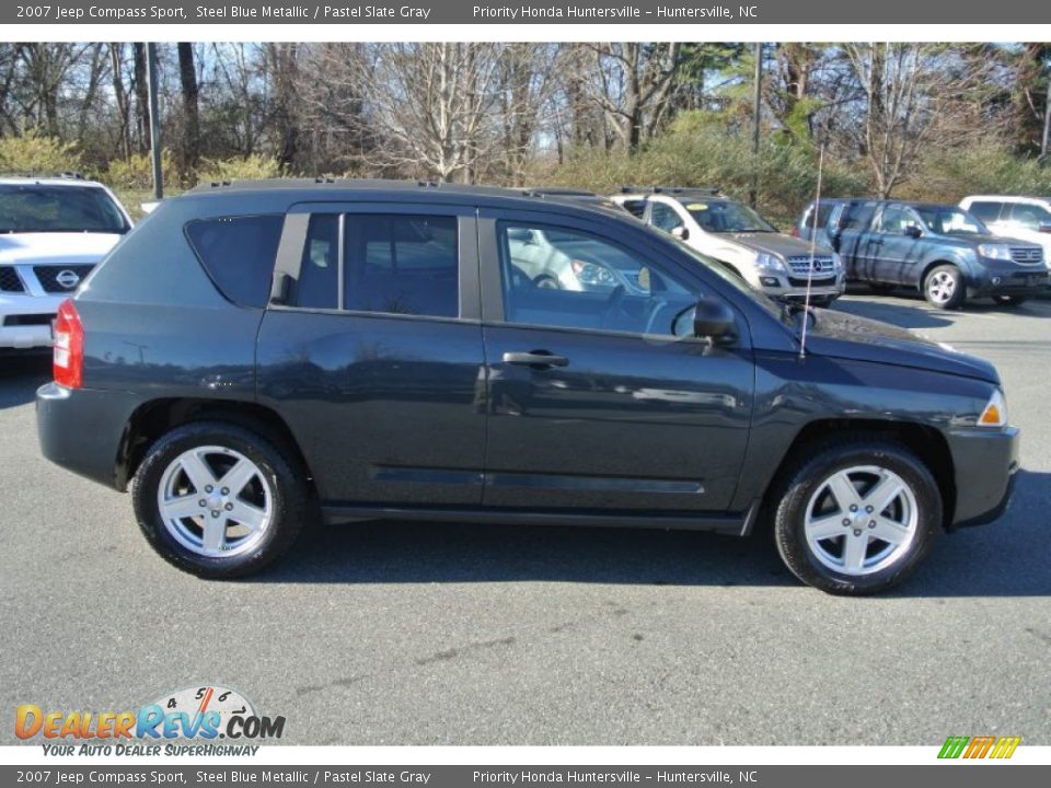 2007 Jeep Compass Sport Steel Blue Metallic / Pastel Slate Gray Photo #6