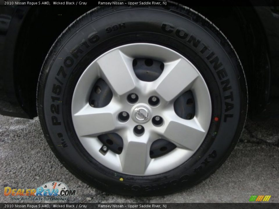 2010 Nissan Rogue S AWD Wicked Black / Gray Photo #9