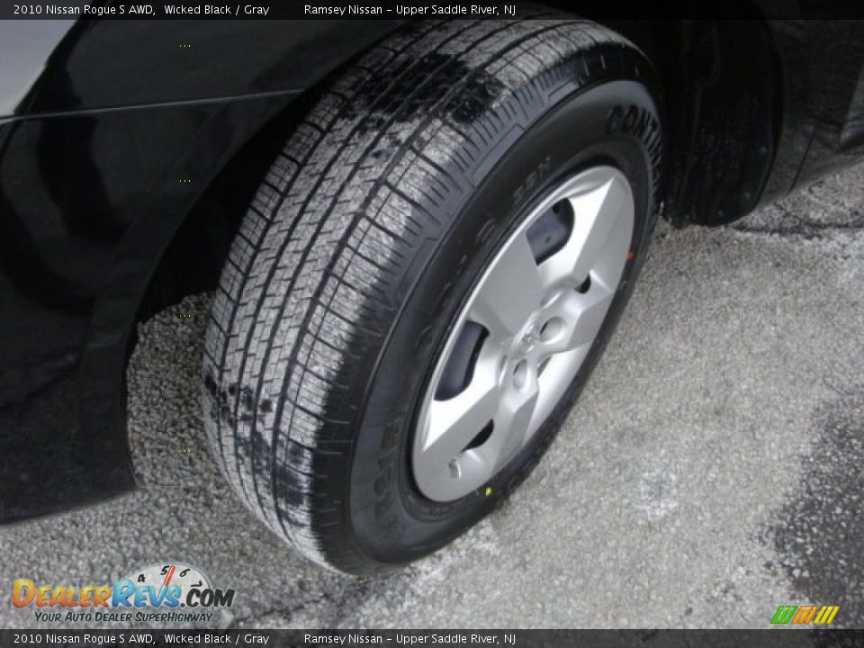 2010 Nissan Rogue S AWD Wicked Black / Gray Photo #10