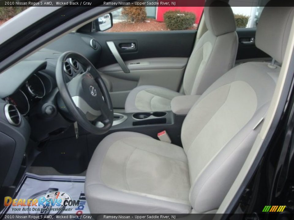 2010 Nissan Rogue S AWD Wicked Black / Gray Photo #13