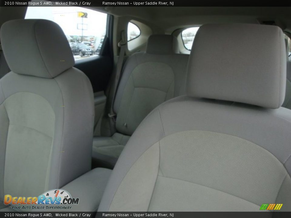 2010 Nissan Rogue S AWD Wicked Black / Gray Photo #14