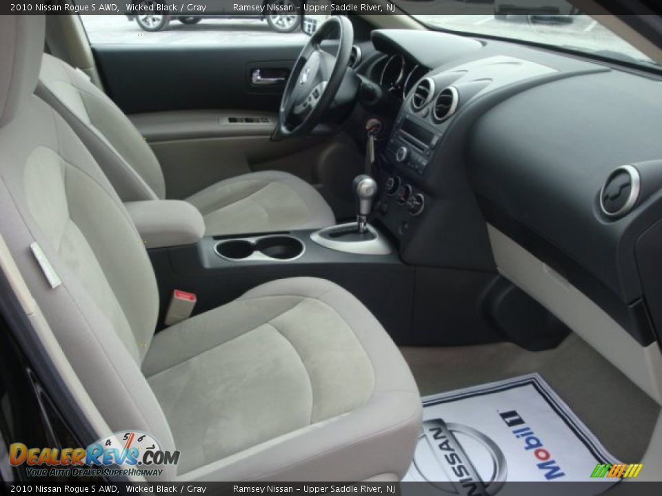 2010 Nissan Rogue S AWD Wicked Black / Gray Photo #16