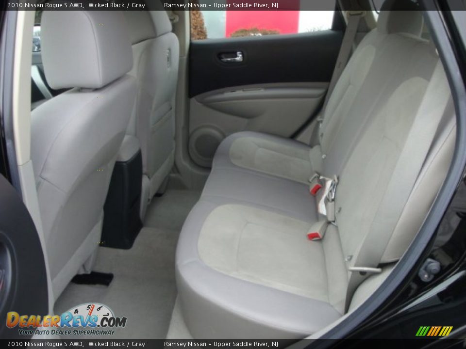 2010 Nissan Rogue S AWD Wicked Black / Gray Photo #18