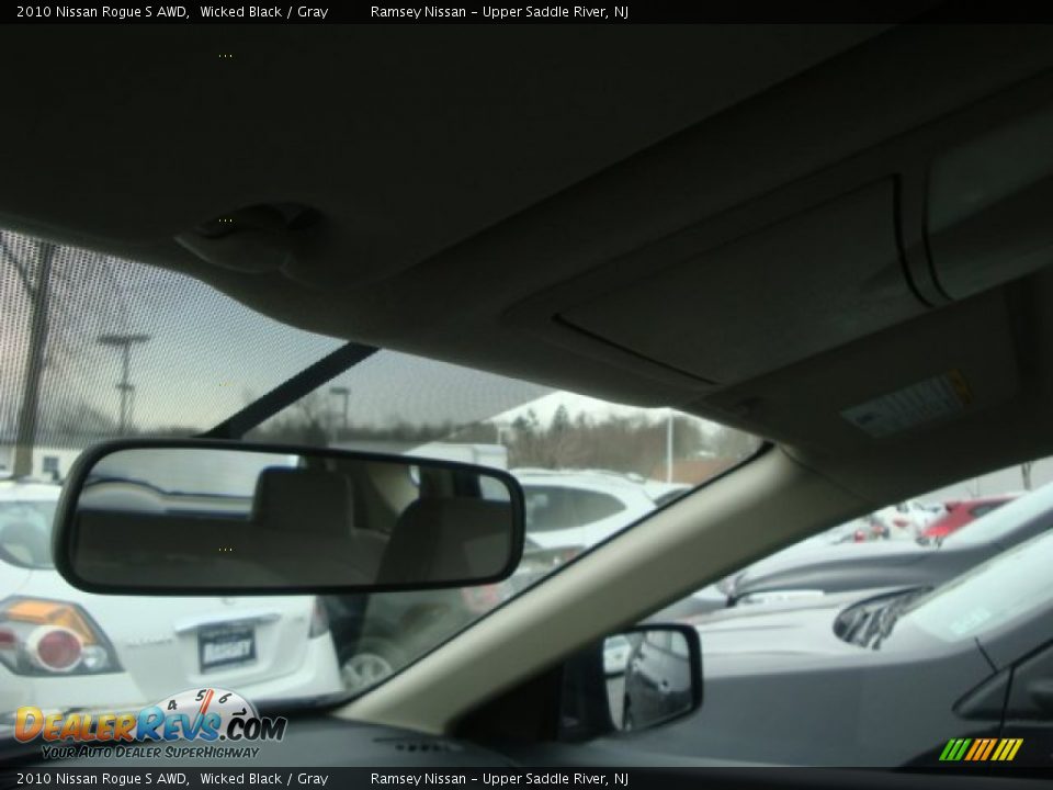 2010 Nissan Rogue S AWD Wicked Black / Gray Photo #19
