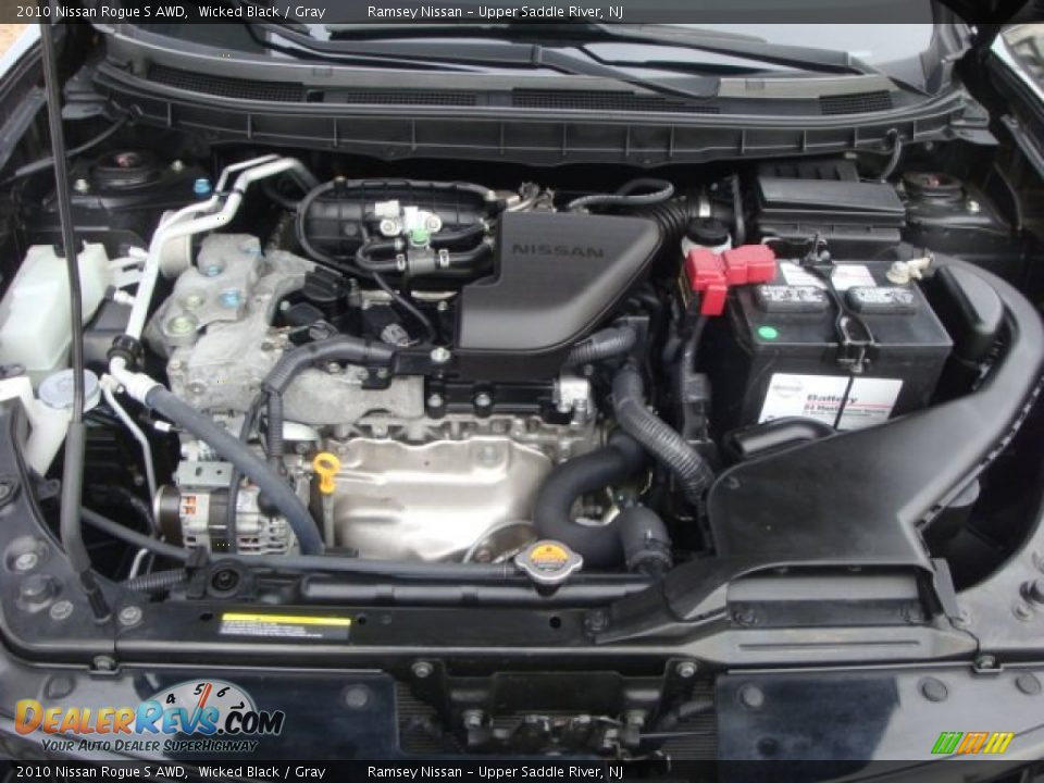 2010 Nissan Rogue S AWD Wicked Black / Gray Photo #26