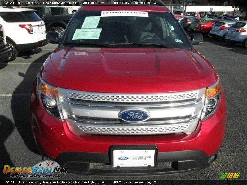 2012 Ford Explorer XLT Red Candy Metallic / Medium Light Stone Photo #2