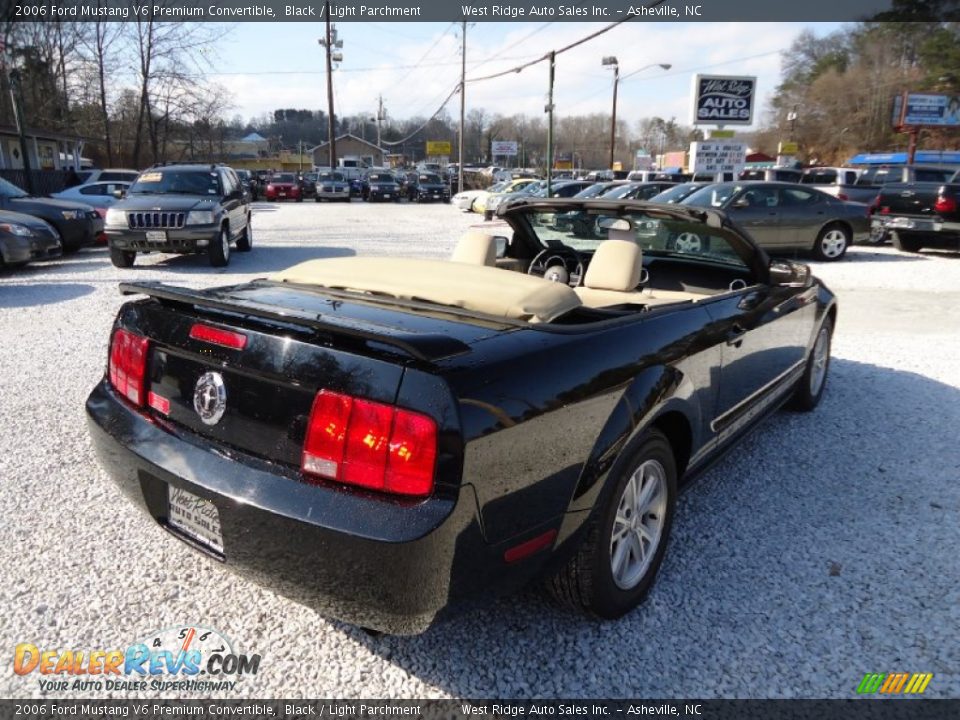 2006 Ford Mustang V6 Premium Convertible Black / Light Parchment Photo #5