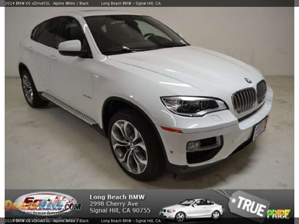 2014 BMW X6 xDrive50i Alpine White / Black Photo #1