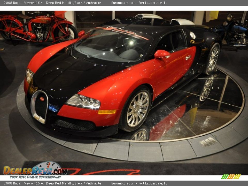 2008 Bugatti Veyron 16.4 Deep Red Metallic/Black / Anthracite Photo #44