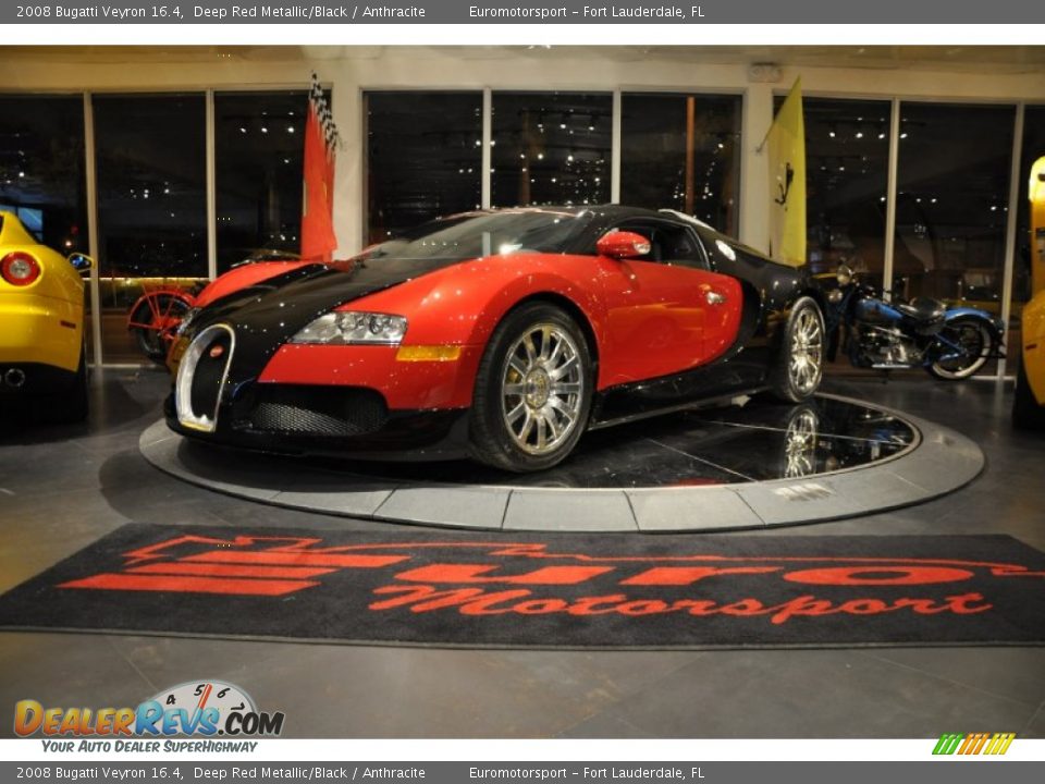 2008 Bugatti Veyron 16.4 Deep Red Metallic/Black / Anthracite Photo #63