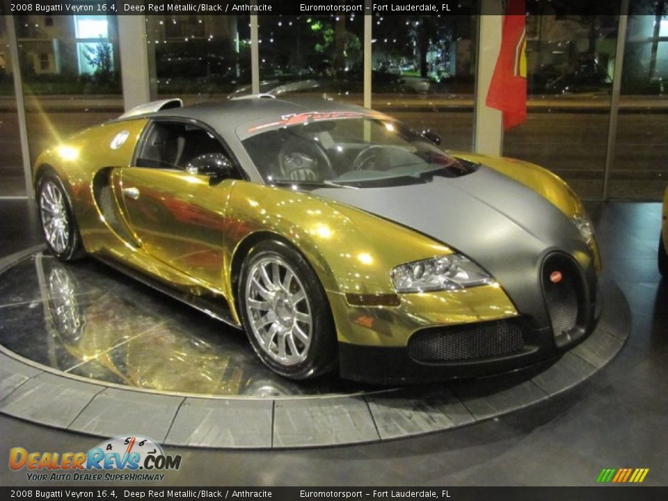 2008 Bugatti Veyron 16.4 Deep Red Metallic/Black / Anthracite Photo #77