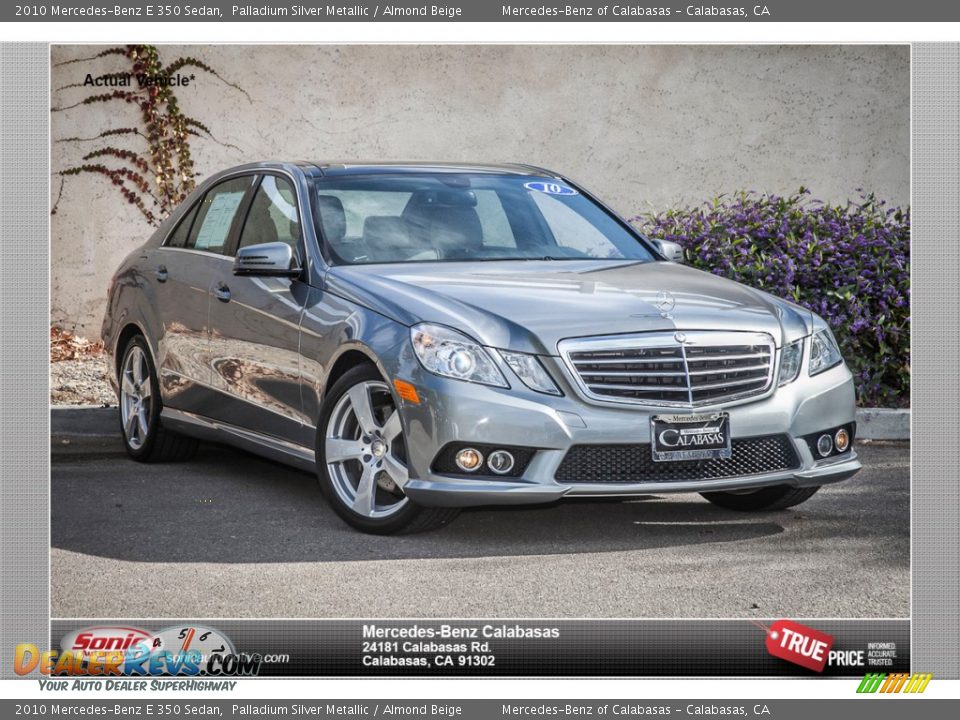 2010 Mercedes-Benz E 350 Sedan Palladium Silver Metallic / Almond Beige Photo #1