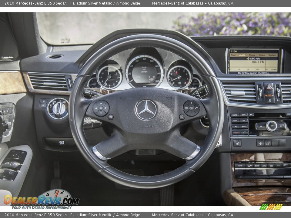 2010 Mercedes-Benz E 350 Sedan Palladium Silver Metallic / Almond Beige Photo #14