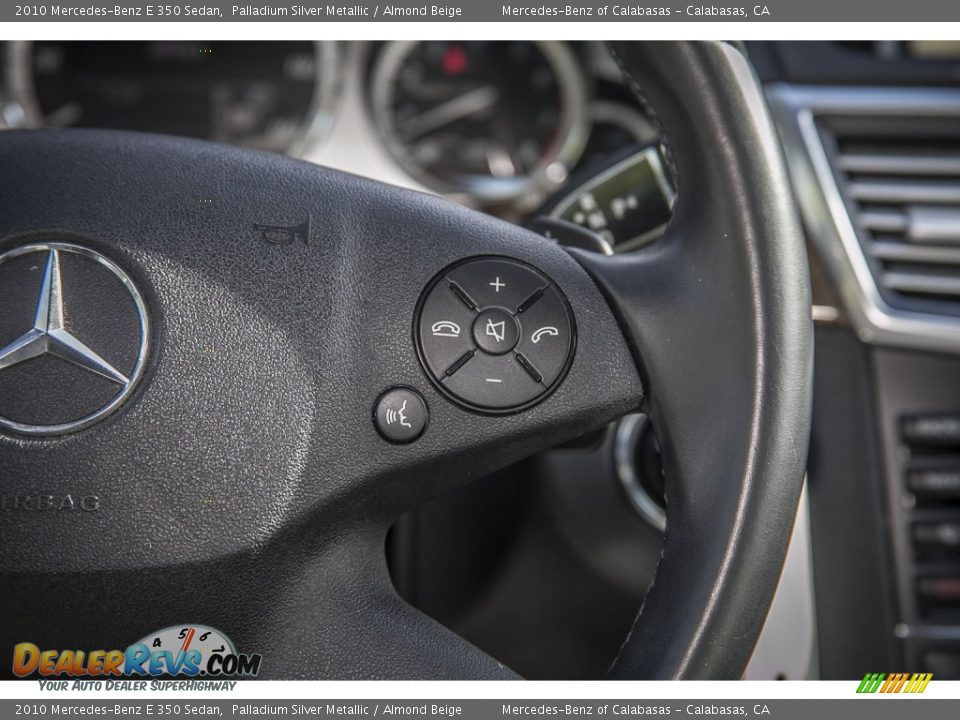 2010 Mercedes-Benz E 350 Sedan Palladium Silver Metallic / Almond Beige Photo #15