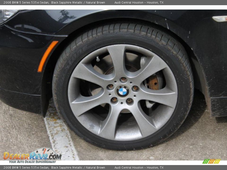 2008 BMW 5 Series 535xi Sedan Black Sapphire Metallic / Natural Brown Photo #4
