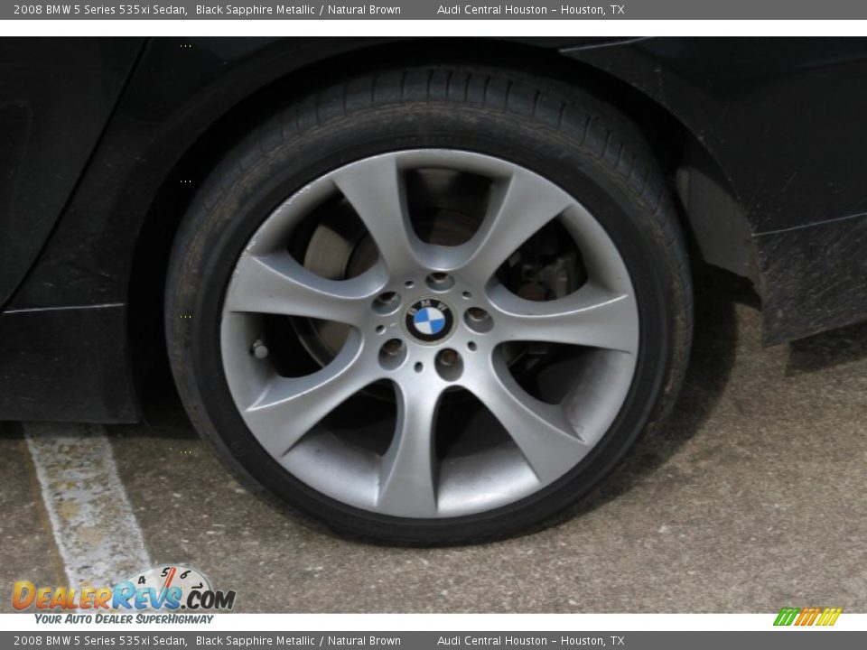2008 BMW 5 Series 535xi Sedan Black Sapphire Metallic / Natural Brown Photo #6