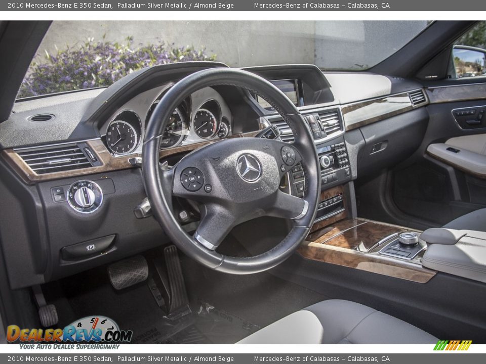 2010 Mercedes-Benz E 350 Sedan Palladium Silver Metallic / Almond Beige Photo #19