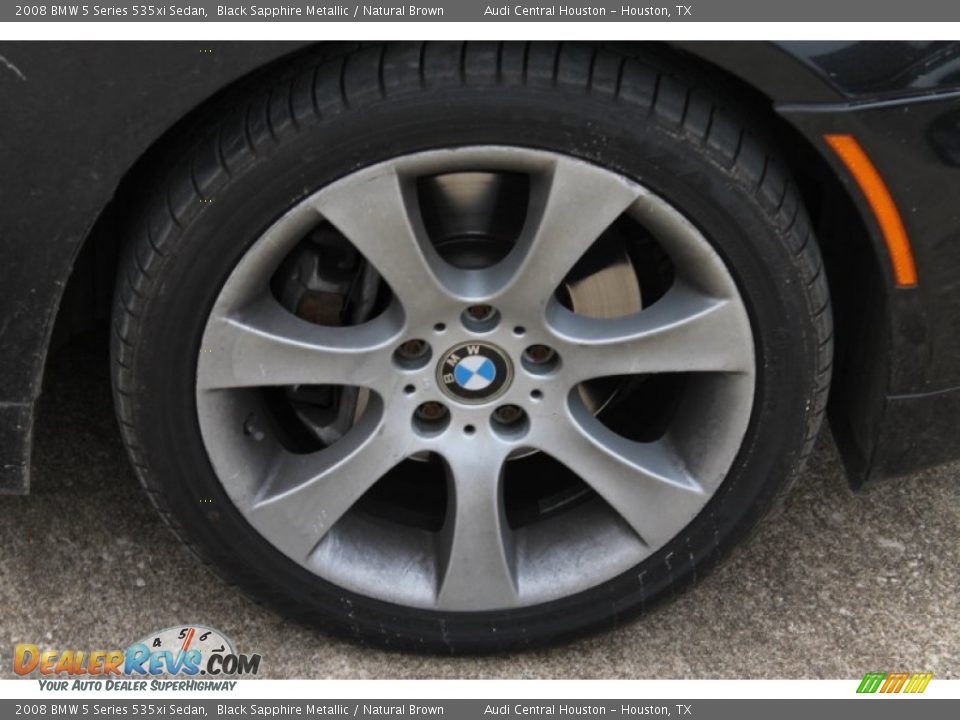 2008 BMW 5 Series 535xi Sedan Black Sapphire Metallic / Natural Brown Photo #12