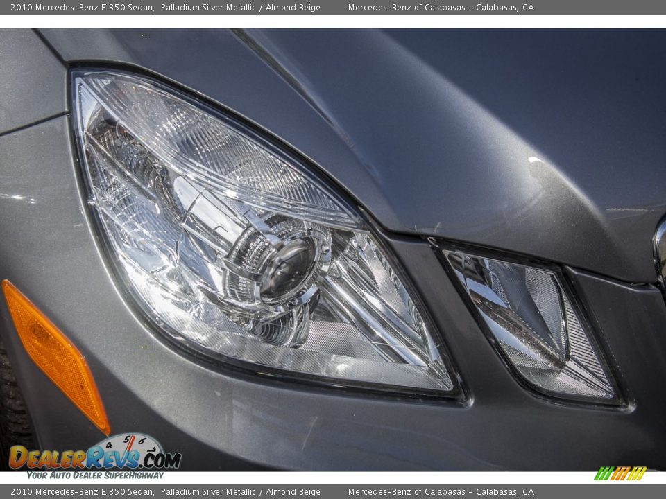2010 Mercedes-Benz E 350 Sedan Palladium Silver Metallic / Almond Beige Photo #28