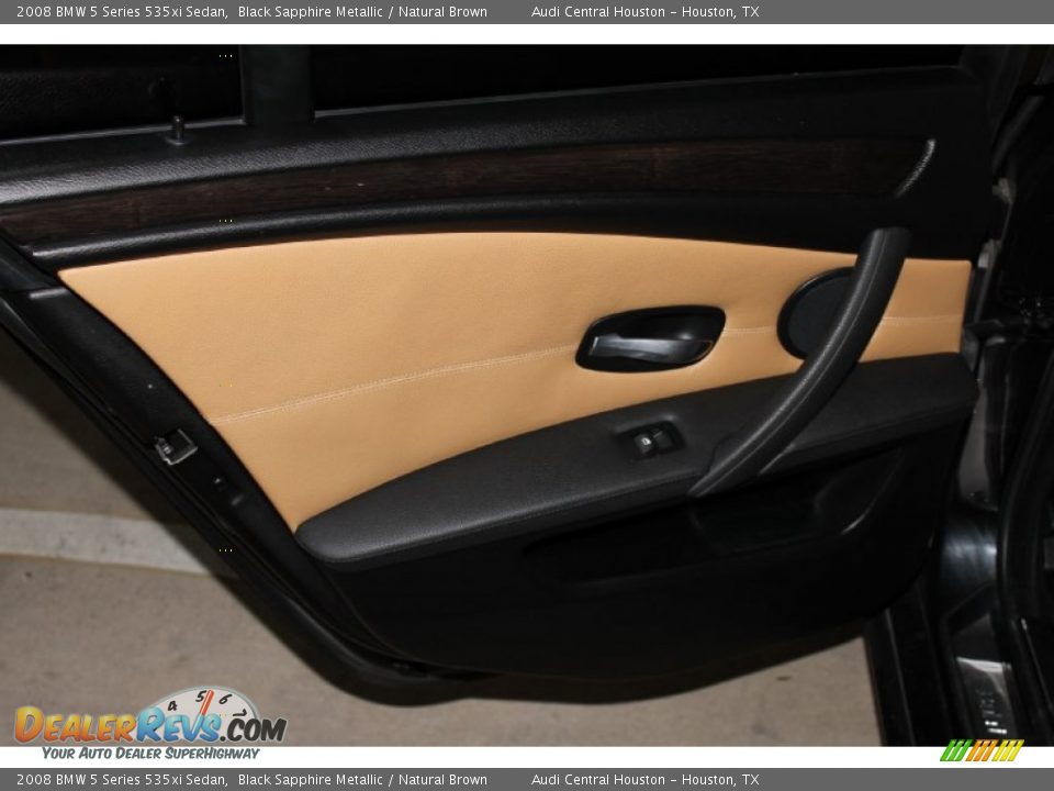 2008 BMW 5 Series 535xi Sedan Black Sapphire Metallic / Natural Brown Photo #24