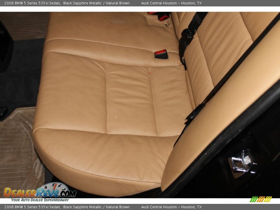 2008 BMW 5 Series 535xi Sedan Black Sapphire Metallic / Natural Brown Photo #25