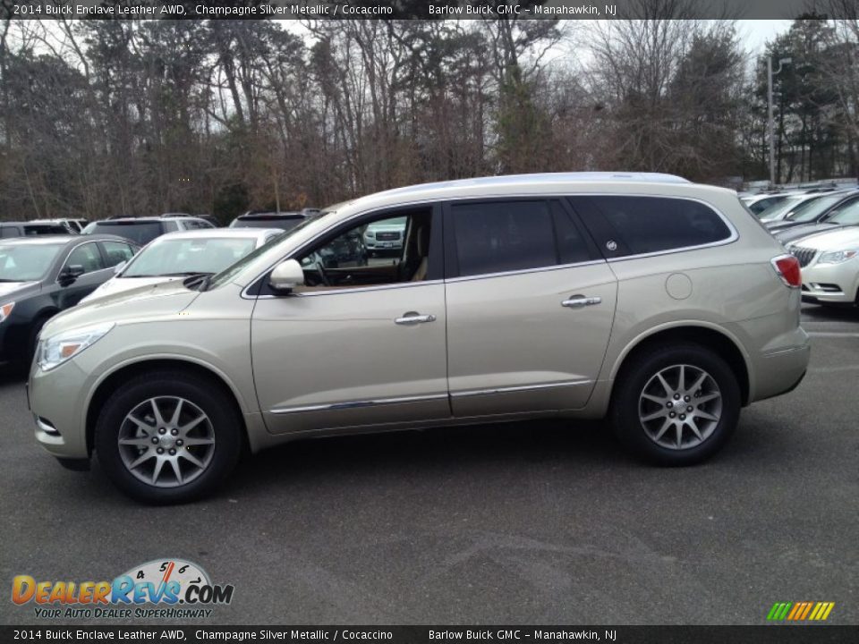 2014 Buick Enclave Leather AWD Champagne Silver Metallic / Cocaccino Photo #3