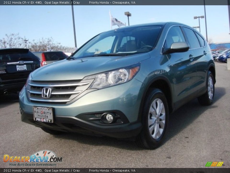 2012 Honda CR-V EX 4WD Opal Sage Metallic / Gray Photo #1