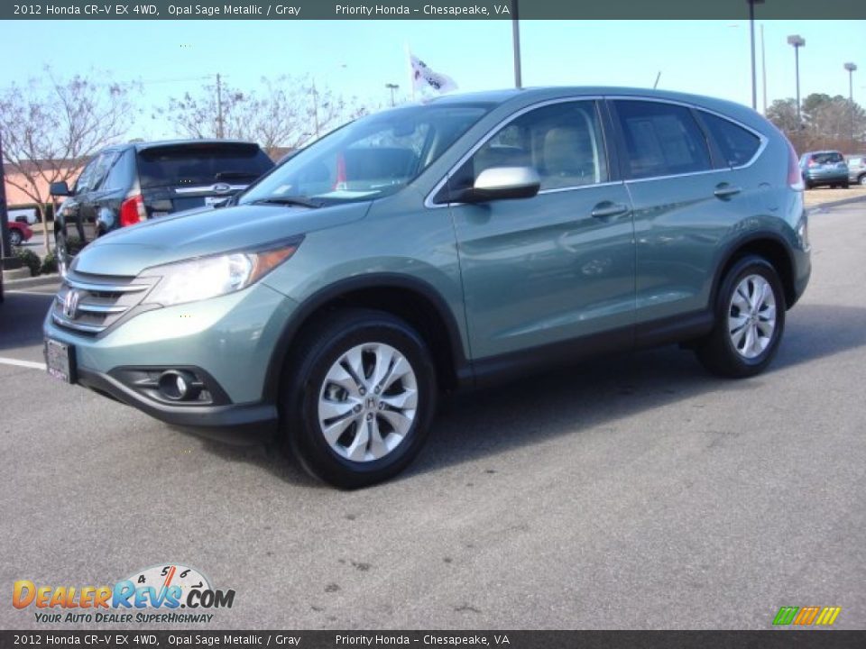 2012 Honda CR-V EX 4WD Opal Sage Metallic / Gray Photo #2