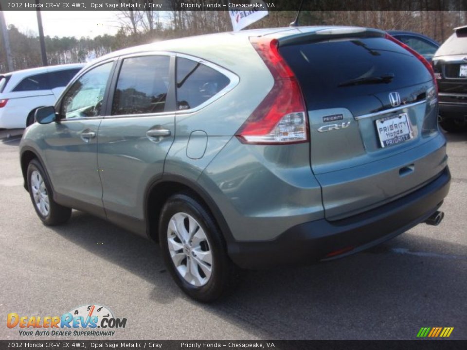 2012 Honda CR-V EX 4WD Opal Sage Metallic / Gray Photo #3