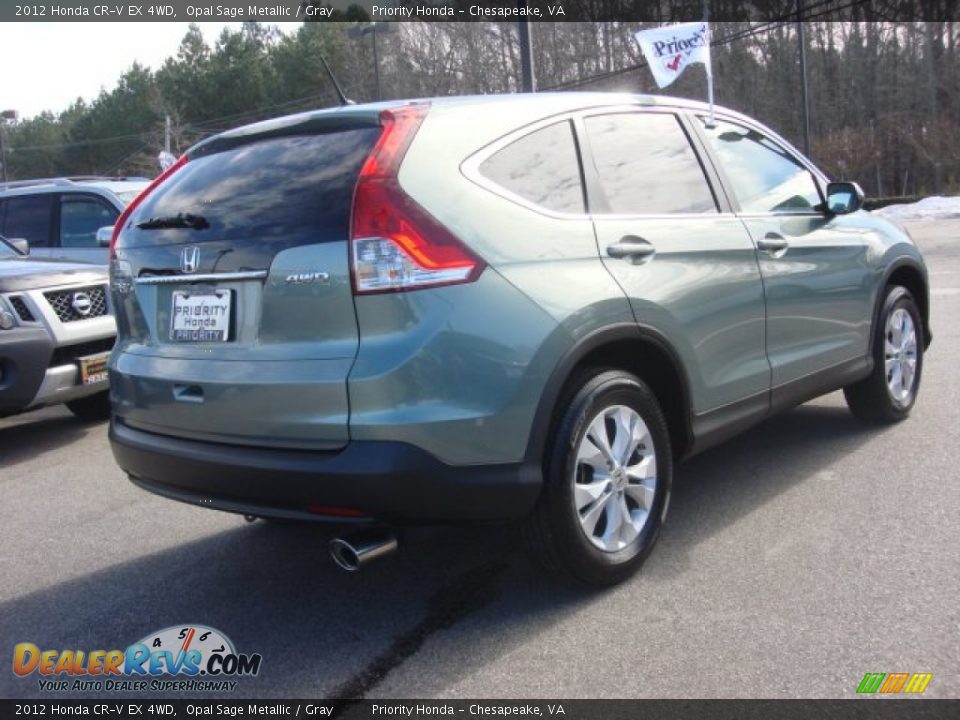 2012 Honda CR-V EX 4WD Opal Sage Metallic / Gray Photo #4