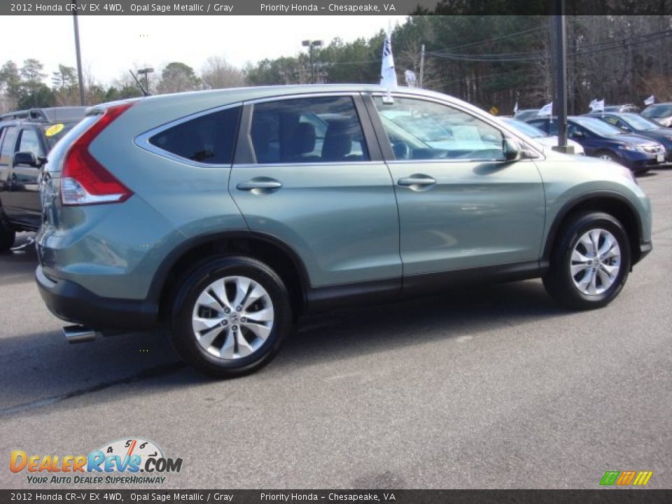 2012 Honda CR-V EX 4WD Opal Sage Metallic / Gray Photo #5