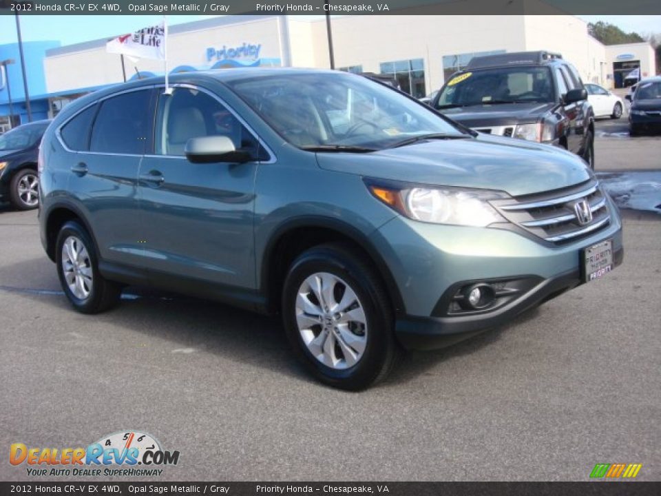 2012 Honda CR-V EX 4WD Opal Sage Metallic / Gray Photo #6