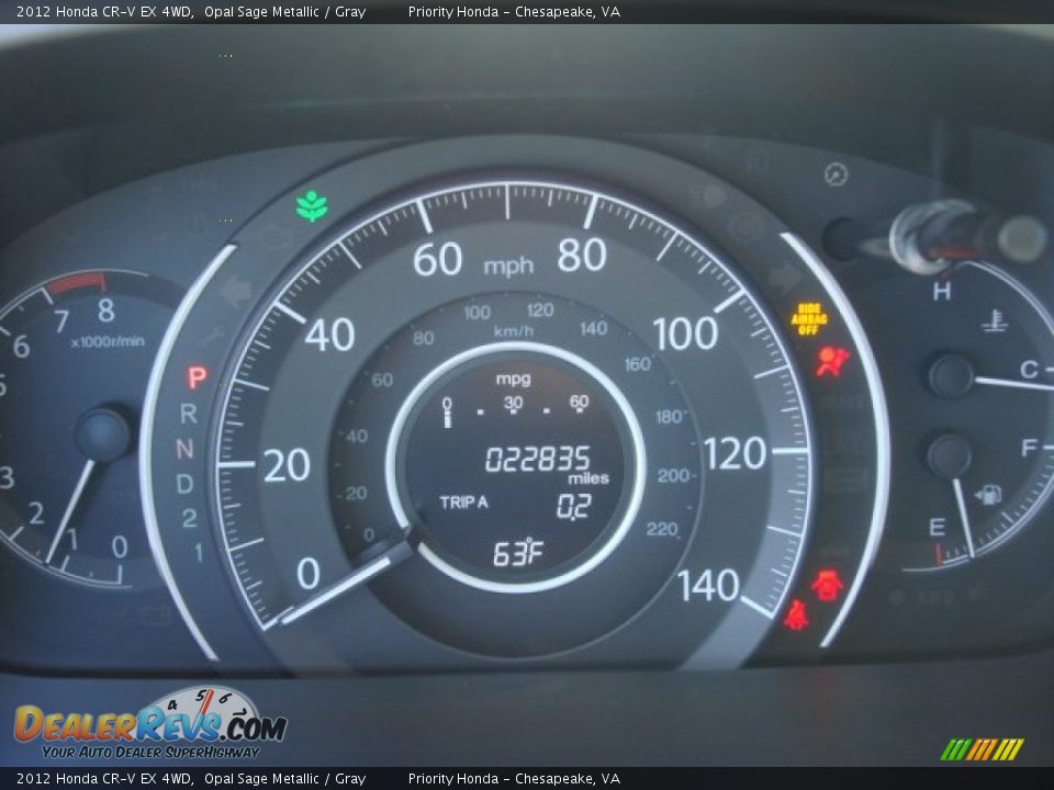 2012 Honda CR-V EX 4WD Opal Sage Metallic / Gray Photo #18