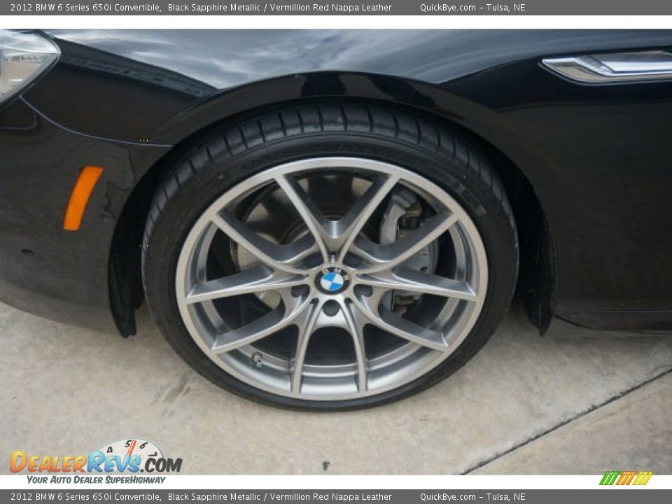 2012 BMW 6 Series 650i Convertible Black Sapphire Metallic / Vermillion Red Nappa Leather Photo #5