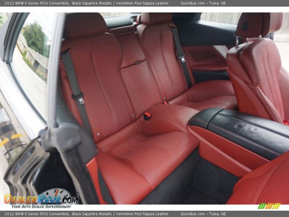Rear Seat of 2012 BMW 6 Series 650i Convertible Photo #10