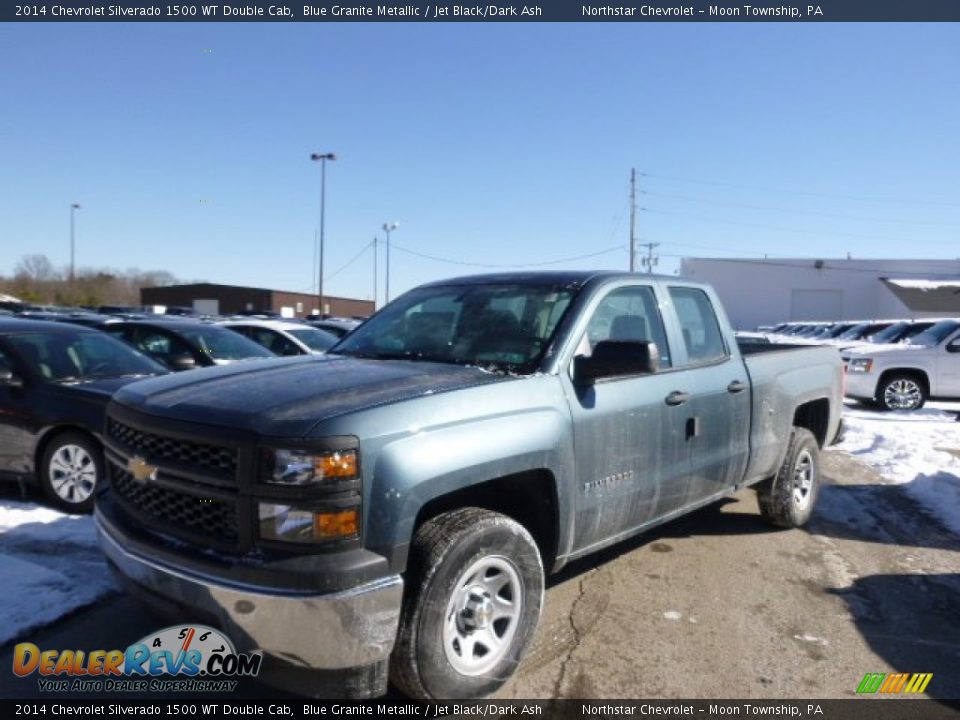 2014 Chevrolet Silverado 1500 WT Double Cab Blue Granite Metallic / Jet Black/Dark Ash Photo #1