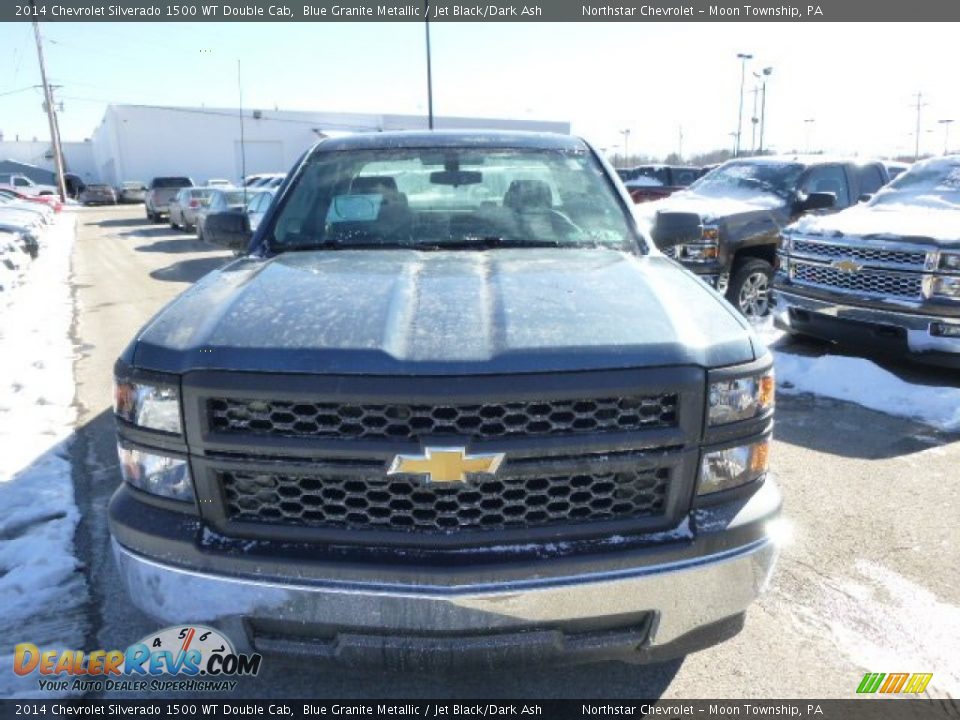 2014 Chevrolet Silverado 1500 WT Double Cab Blue Granite Metallic / Jet Black/Dark Ash Photo #2