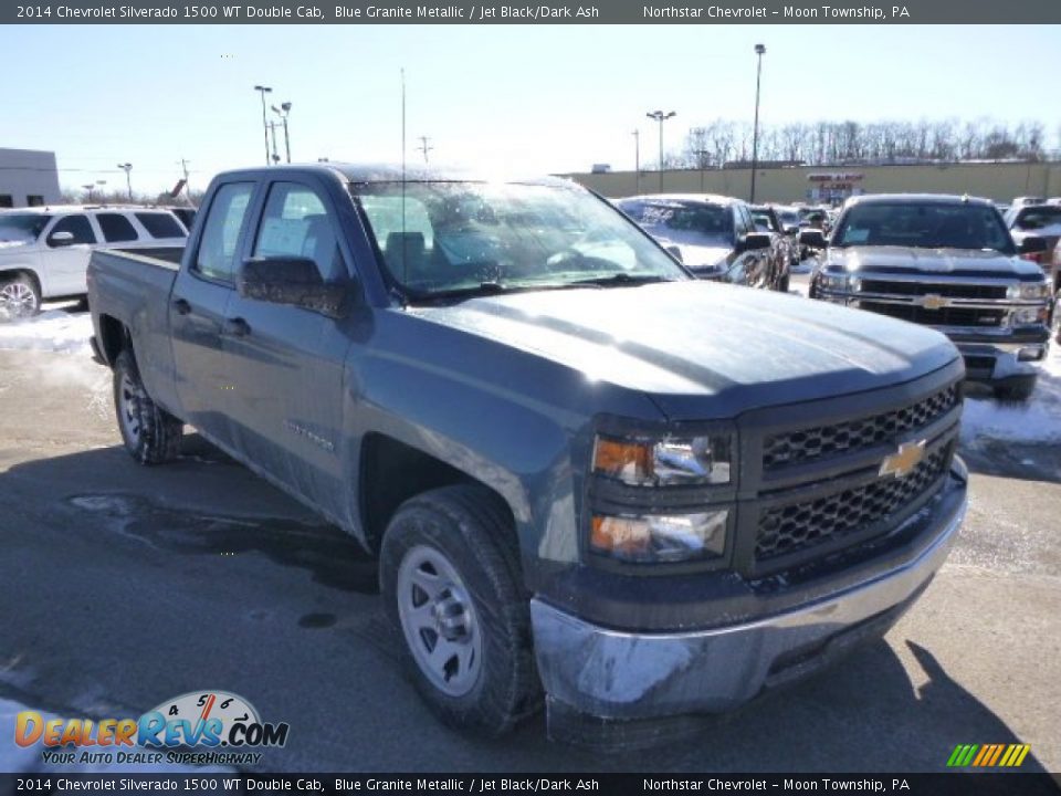 2014 Chevrolet Silverado 1500 WT Double Cab Blue Granite Metallic / Jet Black/Dark Ash Photo #3