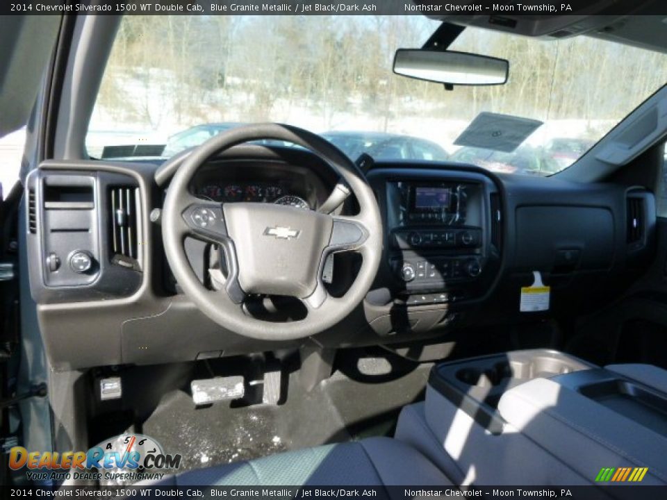 2014 Chevrolet Silverado 1500 WT Double Cab Blue Granite Metallic / Jet Black/Dark Ash Photo #14