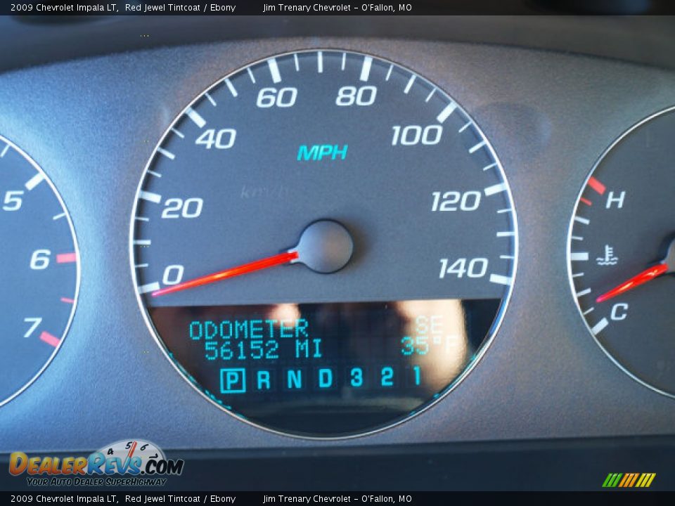 2009 Chevrolet Impala LT Red Jewel Tintcoat / Ebony Photo #14