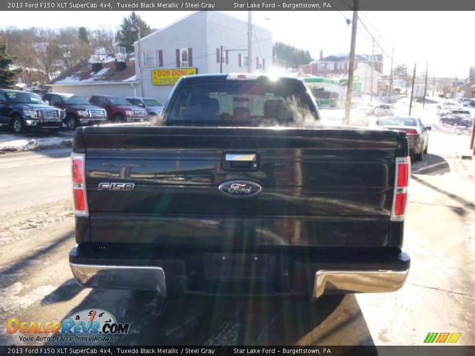 2013 Ford F150 XLT SuperCab 4x4 Tuxedo Black Metallic / Steel Gray Photo #5