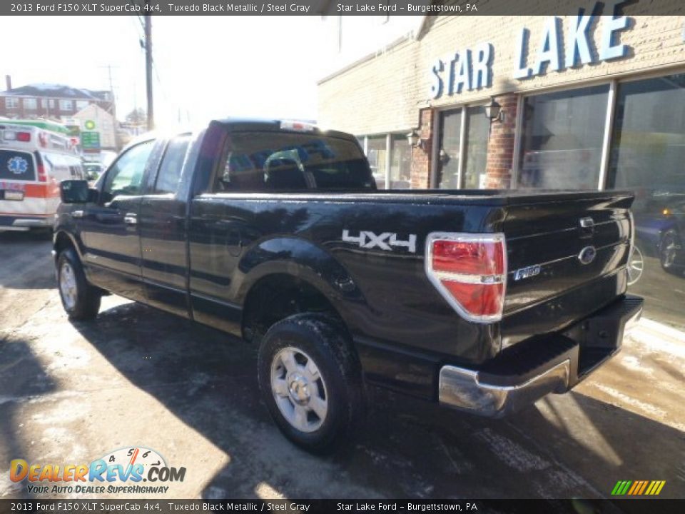 2013 Ford F150 XLT SuperCab 4x4 Tuxedo Black Metallic / Steel Gray Photo #6