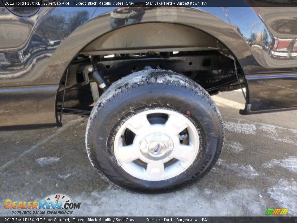 2013 Ford F150 XLT SuperCab 4x4 Tuxedo Black Metallic / Steel Gray Photo #8