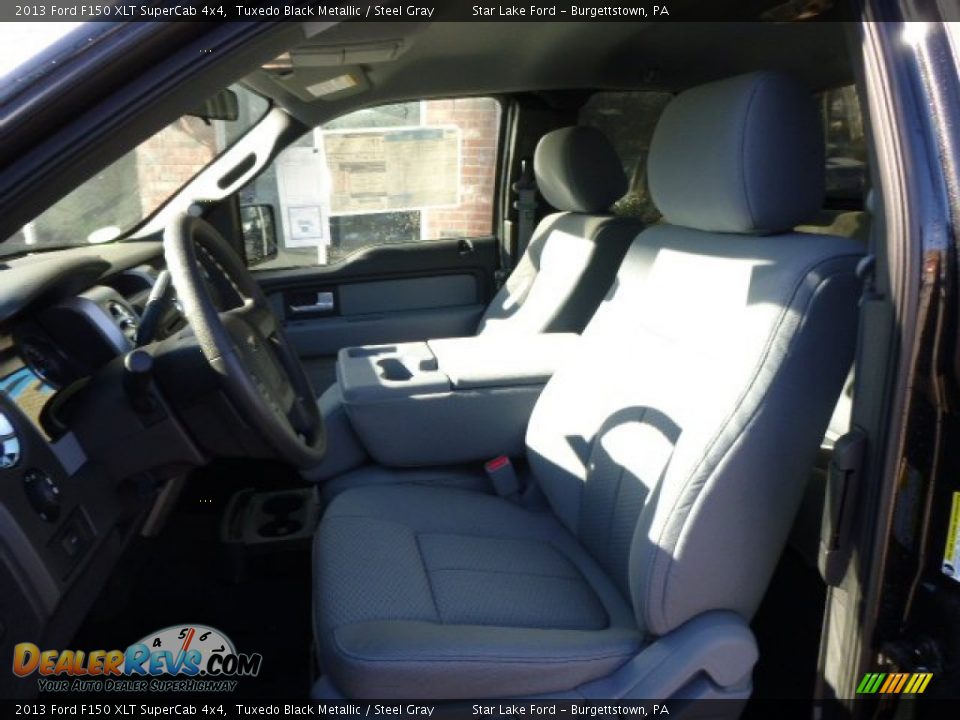 2013 Ford F150 XLT SuperCab 4x4 Tuxedo Black Metallic / Steel Gray Photo #10