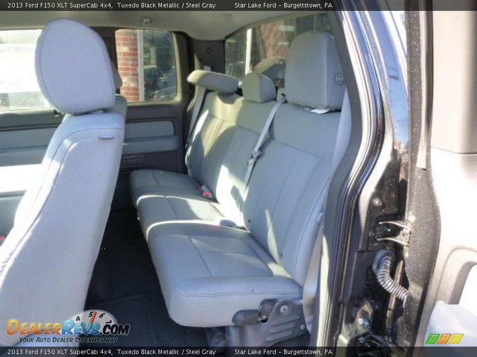2013 Ford F150 XLT SuperCab 4x4 Tuxedo Black Metallic / Steel Gray Photo #12