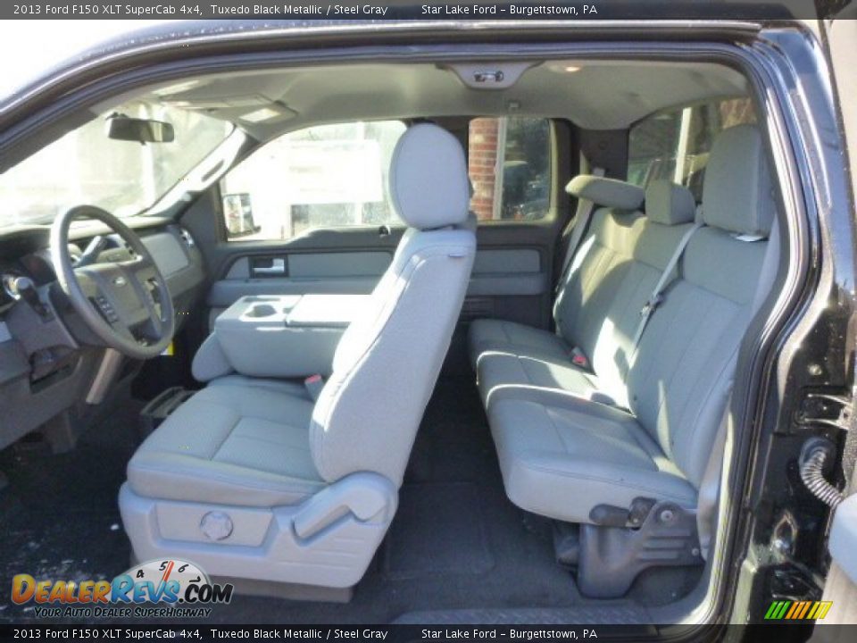 2013 Ford F150 XLT SuperCab 4x4 Tuxedo Black Metallic / Steel Gray Photo #13